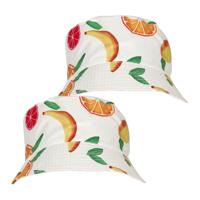 Verkleed hoedje voor Tropical Hawaii party - 2x - zomers fruit print - volwassenen - Carnaval - thumbnail