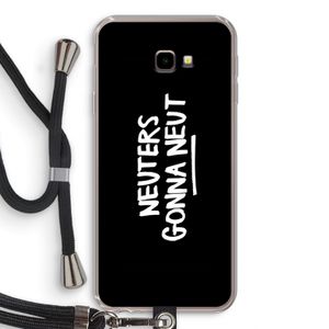 Neuters (zwart): Samsung Galaxy J4 Plus Transparant Hoesje met koord