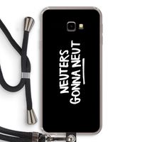 Neuters (zwart): Samsung Galaxy J4 Plus Transparant Hoesje met koord