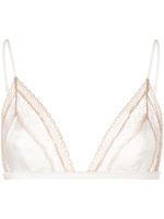 Kiki de Montparnasse soutien-gorge à empiècements en dentelle - Blanc