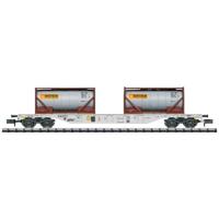 MiniTrix 18490 N containerwagen met tankcontainer