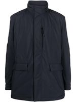 Zegna veste zippée à capuche - Bleu