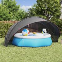 VidaXL Pooldome zwart 500 x 500 x 236 cm 185t polyester met pu-coating