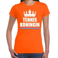 Tennis koningin t-shirt oranje dames - Sport / hobby shirts 2XL  - - thumbnail