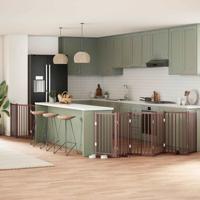 Hondenhek inklapbaar 9 panelen 450 cm populierenhout bruin