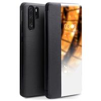 Qialino Smart View Huawei P30 Pro Leren Case - Zwart