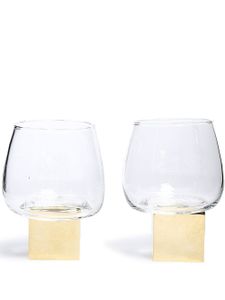 Vanessa Mitrani lot de 2 verres à whisky Cube Gravity - Blanc