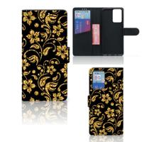 Xiaomi Redmi Note 10 Pro Hoesje Gouden Bloemen