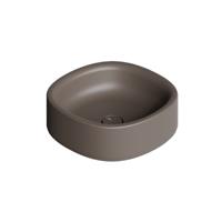 Waskom Salenzi Idilla 40 cm Deens Ovaal Mat Bruin (incl. plug)