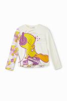 T-shirt met lange mouwen en Tweety-print - MATERIAL FINISHES - 13/14