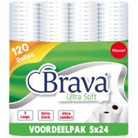 Brava Ultra Soft Toiletpapier 120 Rollen - 3 Laags - Voordeelverpakking