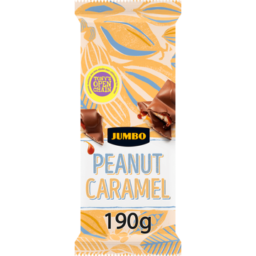 Jumbo Melkchocolade Pinda & Karamel 190 g