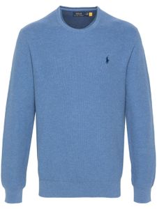 Polo Ralph Lauren pull en coton à logo brodé - Bleu