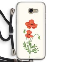 Red poppy: Samsung Galaxy A5 (2017) Transparant Hoesje met koord