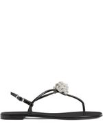 Giuseppe Zanotti sandales à ornements en cristal - Noir