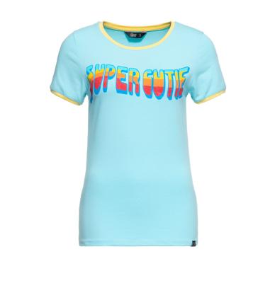 Queen Kerosin Super Cutie T-shirt Sky Blue-XXXL