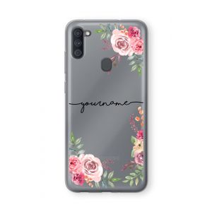 Rozen: Samsung Galaxy A11 Transparant Hoesje