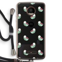 Vogeltjes: Motorola Moto Z Force Transparant Hoesje met koord Vogeltjes: Motorola Moto Z Force Transparant Hoesje met koord