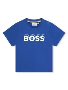 BOSS Kidswear t-shirt en coton à logo imprimé - Bleu