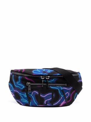 Valentino Garavani sac banane à imprimé Neon Camou - Noir Valentino Garavani sac banane à imprimé Neon Camou - Noir