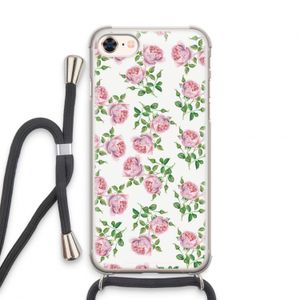 Kleine roosjes: iPhone 8 Transparant Hoesje met koord
