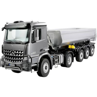 Amewi 22696 Mercedes-Benz Arocs Sattelzug mit Kippauflieger 4x4 1:14 RTR anthrazit 1:14 Elektro RC modelauto voor beginners RTR Met lichteffect, Met