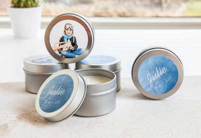 Waxinelichtjes met sticker - Set van 24