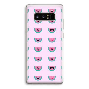 Smiley watermeloenprint: Samsung Galaxy Note 8 Transparant Hoesje