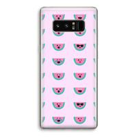 Smiley watermeloenprint: Samsung Galaxy Note 8 Transparant Hoesje