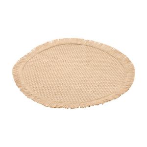 Chaks Placemat - D38 cm - gevlochten - beige - bohemian style   -