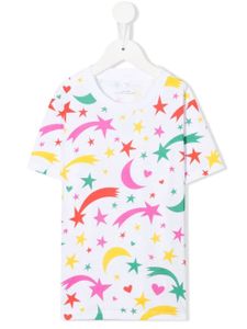 Stella McCartney Kids t-shirt en coton à imprimé graphique - Blanc