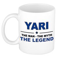 Naam cadeau mok/ beker Yari The man, The myth the legend 300 ml - Naam mokken - thumbnail