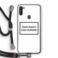 Alone: Samsung Galaxy A11 Transparant Hoesje met koord