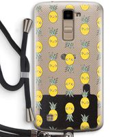 Ananas: LG K10 (2016) Transparant Hoesje met koord