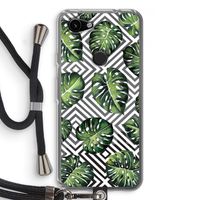 Geometrische jungle: Pixel 3a Transparant Hoesje met koord