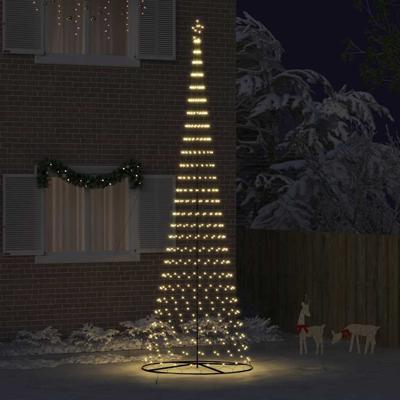 LED Kerstboom met 550 LED Warmwit 138.5 x 138.5 x 399 cm Metaal