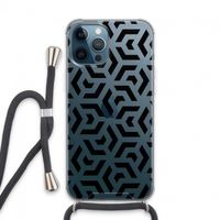 Crazy pattern: iPhone 13 Pro Max Transparant Hoesje met koord