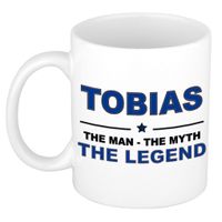 Naam cadeau mok/ beker Tobias The man, The myth the legend 300 ml   - - thumbnail