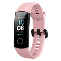 Solid Color Silicone Wrist Strap for Huawei Honor Band 4 (Pink)