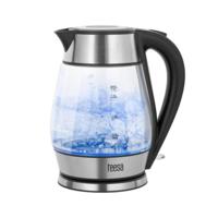 Teesa waterkoker glas/rvs 1,7l zwart