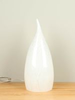 Glaslamp Casper, zilver/wit, 43 cm. - thumbnail