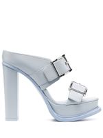 Alexander McQueen mules 120 mm à plateforme - Bleu - thumbnail