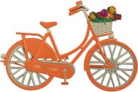 Matix magneet fiets Amsterdam 6 x 10 cm staal oranje - thumbnail