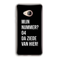 Da ziede van hier - Zwart: HTC U Play Transparant Hoesje