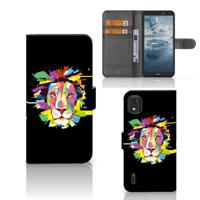 Nokia C2 2nd Edition Leuk Hoesje Lion Color
