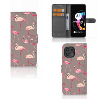 Motorola Edge 20 Lite Telefoonhoesje met Pasjes Flamingo