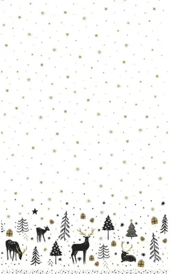 Duni dunicel tafelkleed magic winter 138x220cm wit 1 stuks