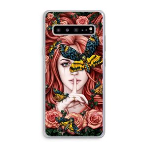 Lady Moth: Samsung Galaxy S10 5G Transparant Hoesje