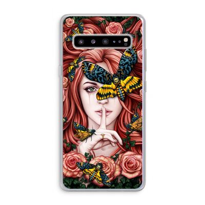 Lady Moth: Samsung Galaxy S10 5G Transparant Hoesje