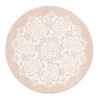 Muurcirkel Romantic Mandala soft 130 White PVC - thumbnail